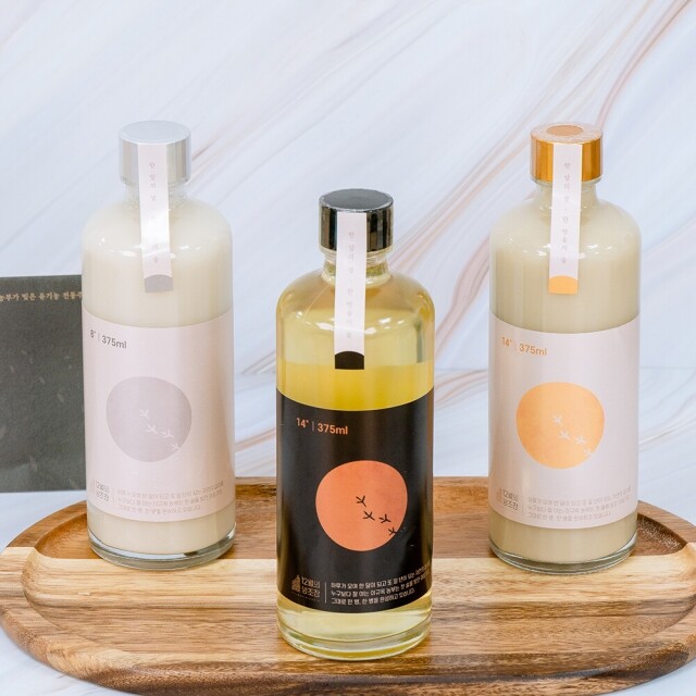 강원더몰,12월의양조장 도란도란 8도 탁주, 14도 탁주, 약주 각 1병 ,375ml