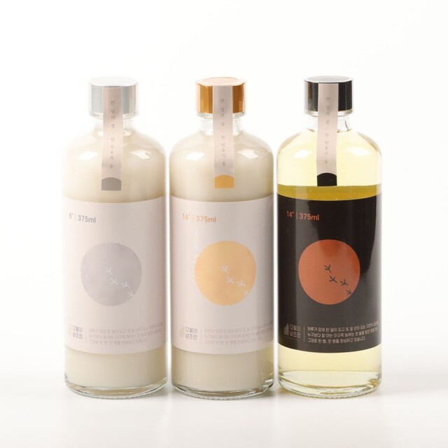 강원더몰,12월의양조장 도란도란 8도 탁주, 14도 탁주, 약주 각 1병 ,375ml