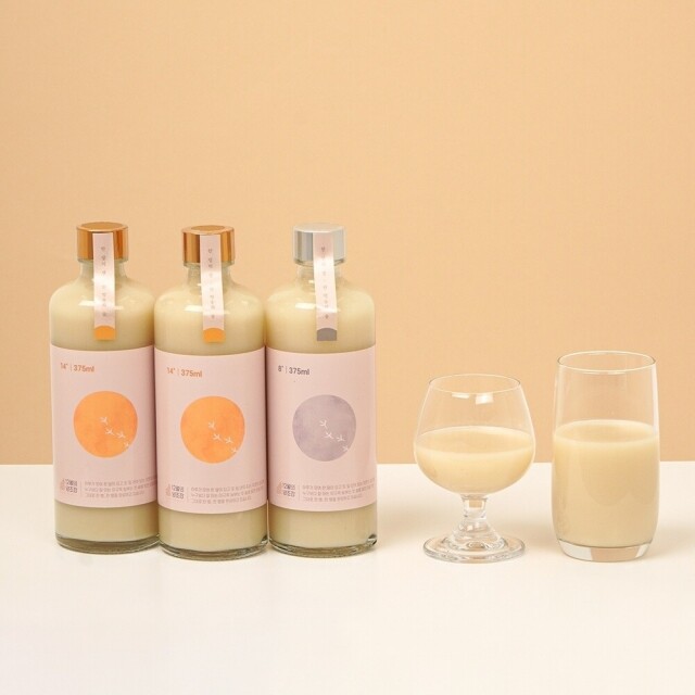 강원더몰,12월의양조장 탁주세트2호 선물세트 8도 1, 14도 탁주 2병 375ml